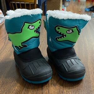 “5/$20” dinosaur themed toddler winter boots size 8